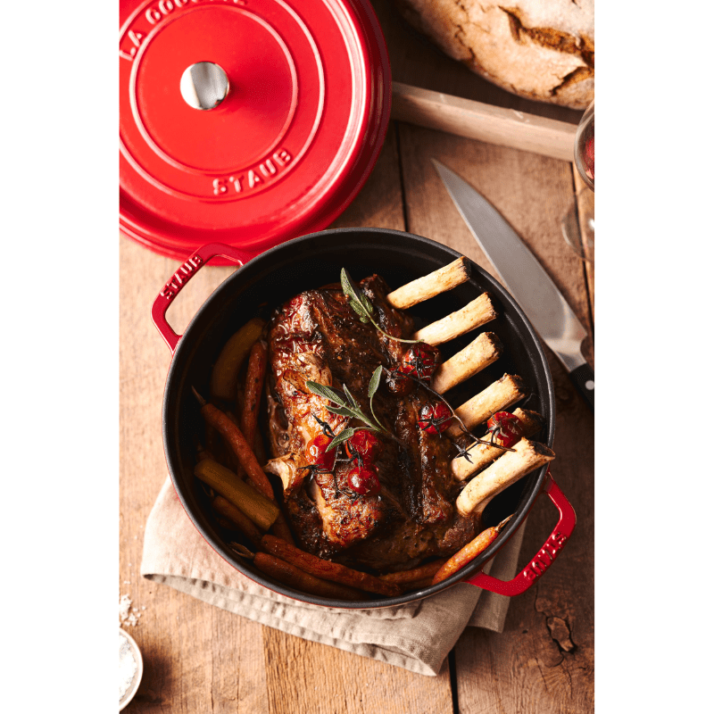 Staub Round Cocotte 26cm Cherry Red