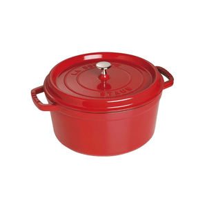 Staub Round Cocotte 28cm Cherry Red