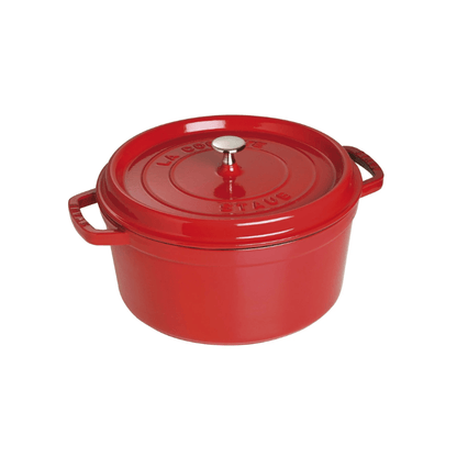 Staub Round Cocotte 28cm Cherry Red