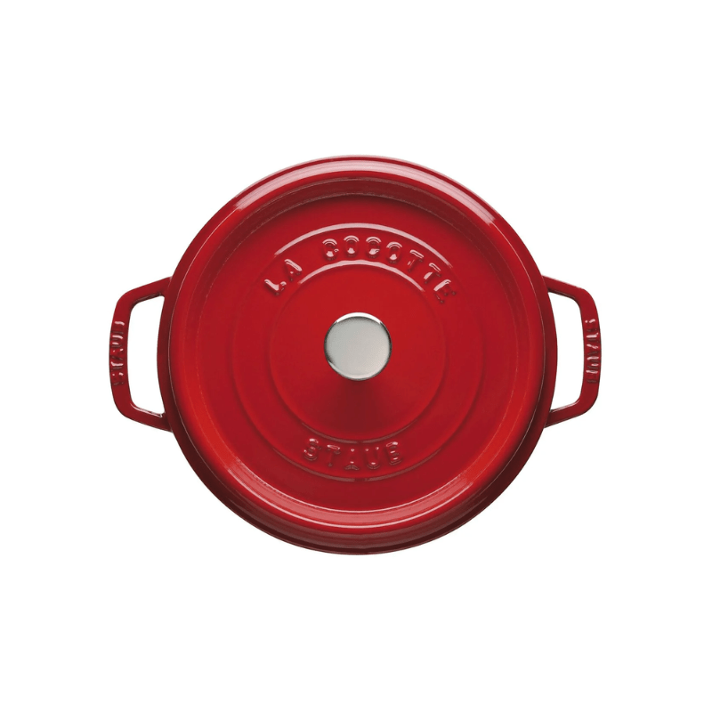 Staub Round Cocotte 28cm Cherry Red