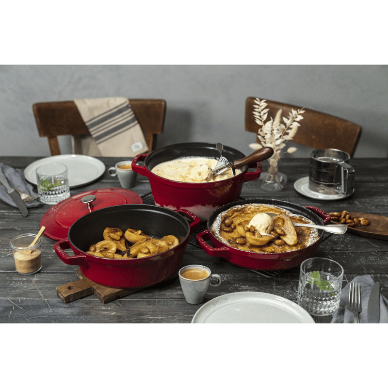 Staub Stackable 24cm Cookware Set 4-Piece Cherry Red