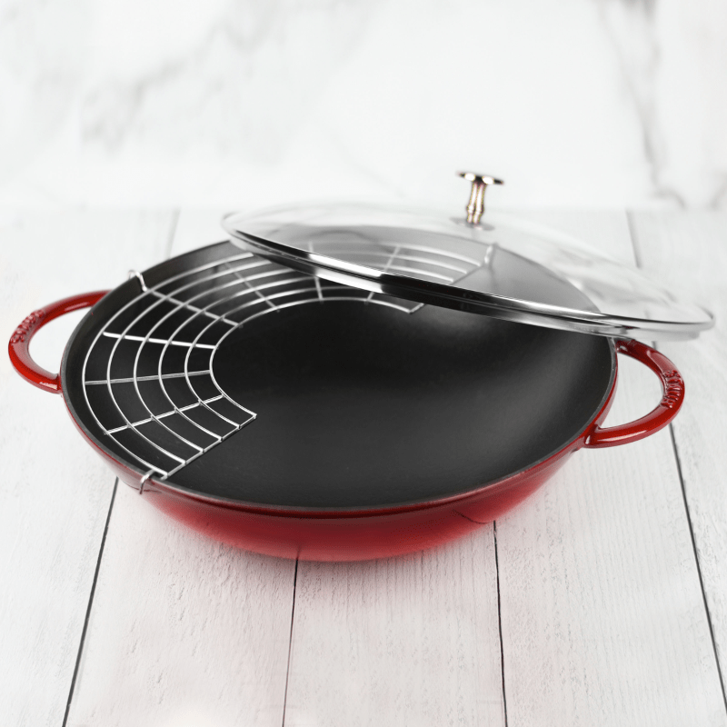 Staub Wok 37cm Cherry Red