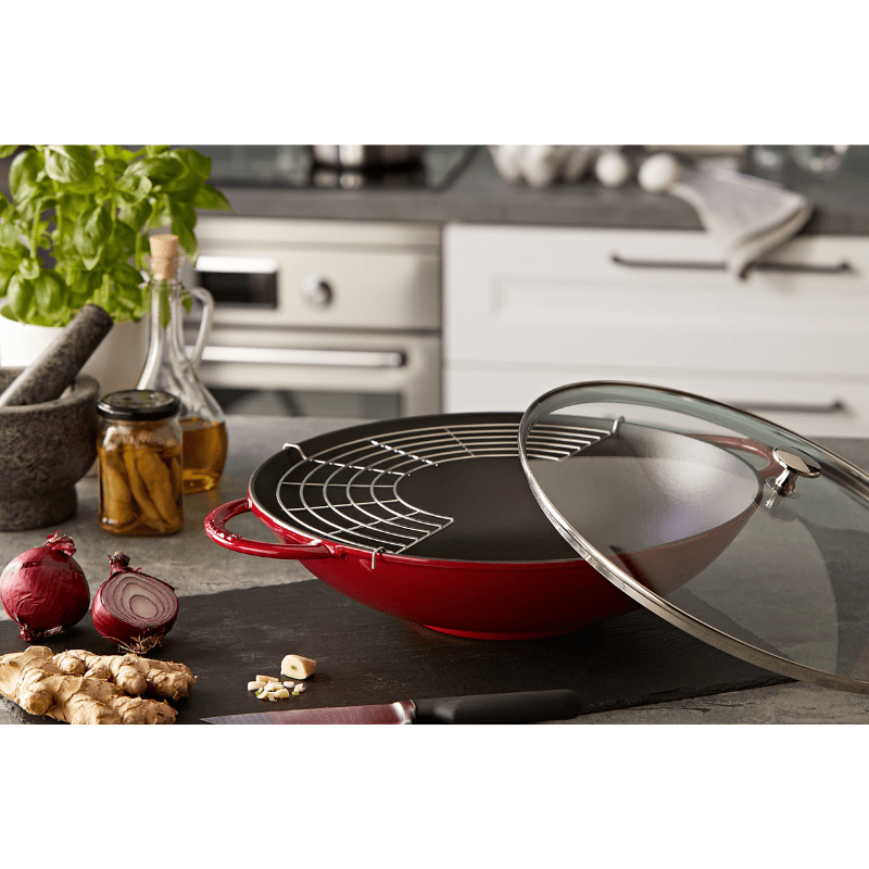 Staub Wok 37cm Cherry Red