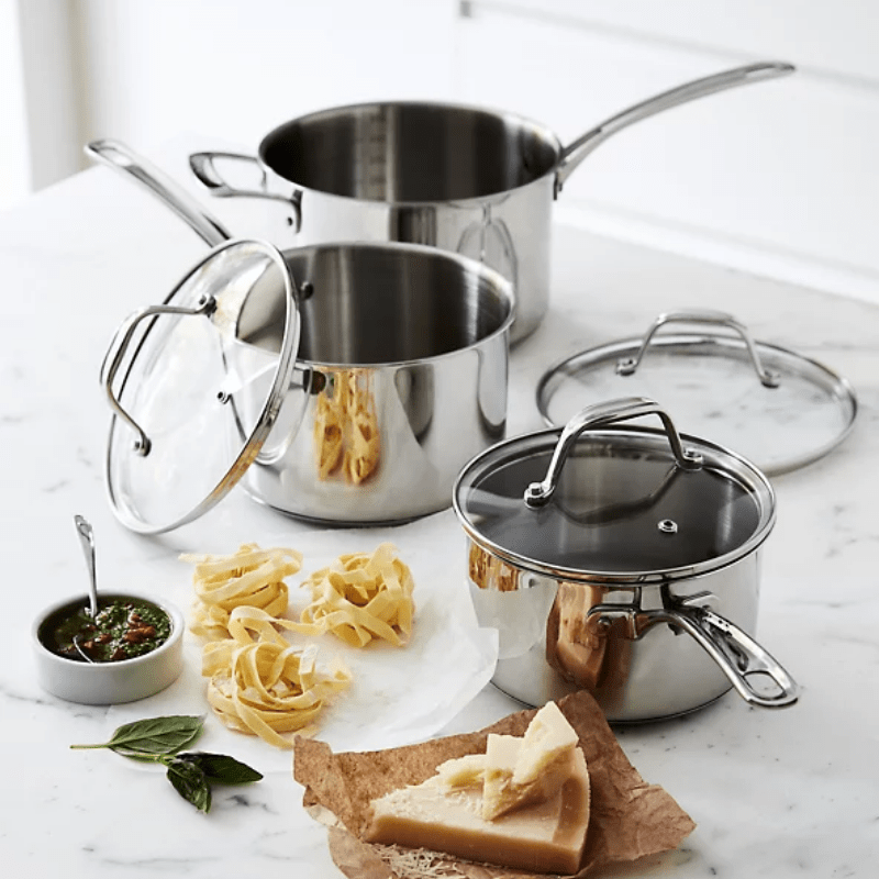 Swiss Diamond Premium Steel Induction Saucepan Set 3-Piece