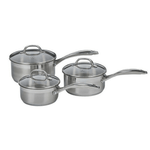 Swiss Diamond Premium Steel Induction Saucepan Set 3-Piece