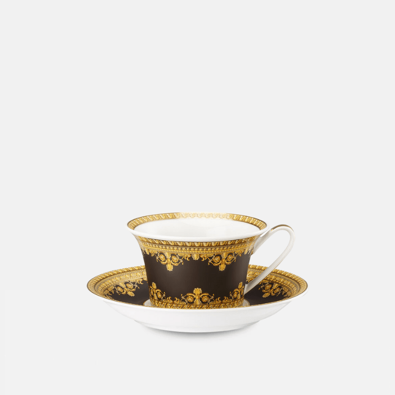 Versace I Love Baroque Nero Tea Cup & Saucer Low