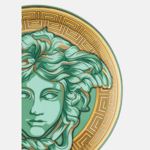 Versace Medusa Amplified Green Coin Plate 17cm