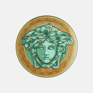 Versace Medusa Amplified Green Coin Service Plate 33cm