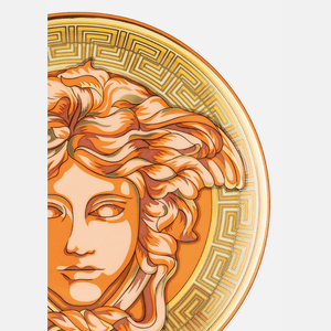 Versace Medusa Amplified Orange Coin Plate 17cm