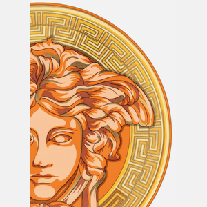 Versace Medusa Amplified Orange Coin Service Plate 33cm