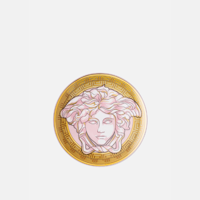 Versace Medusa Amplified Pink Coin Plate 17cm