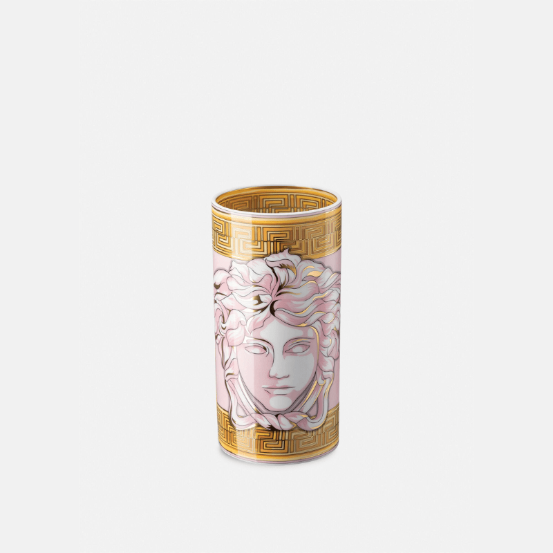 Versace Medusa Amplified Pink Coin Vase 24cm The Homestore Auckland