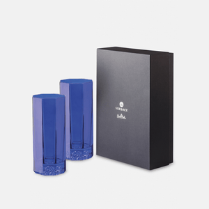 Versace Medusa Lumiére Blue Set 2 Longdrink Glasses