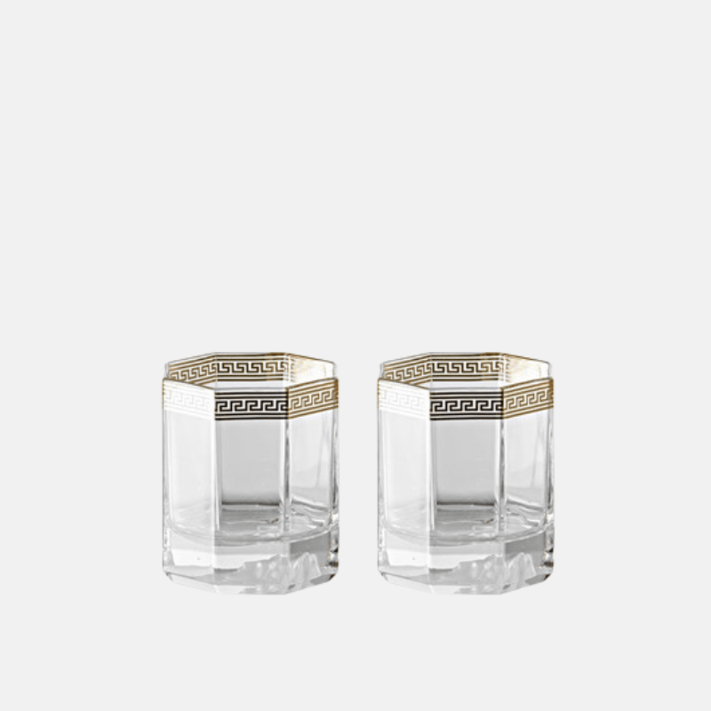 Versace Medusa Lumiére d'Or Set 2 Whiskey Glasses