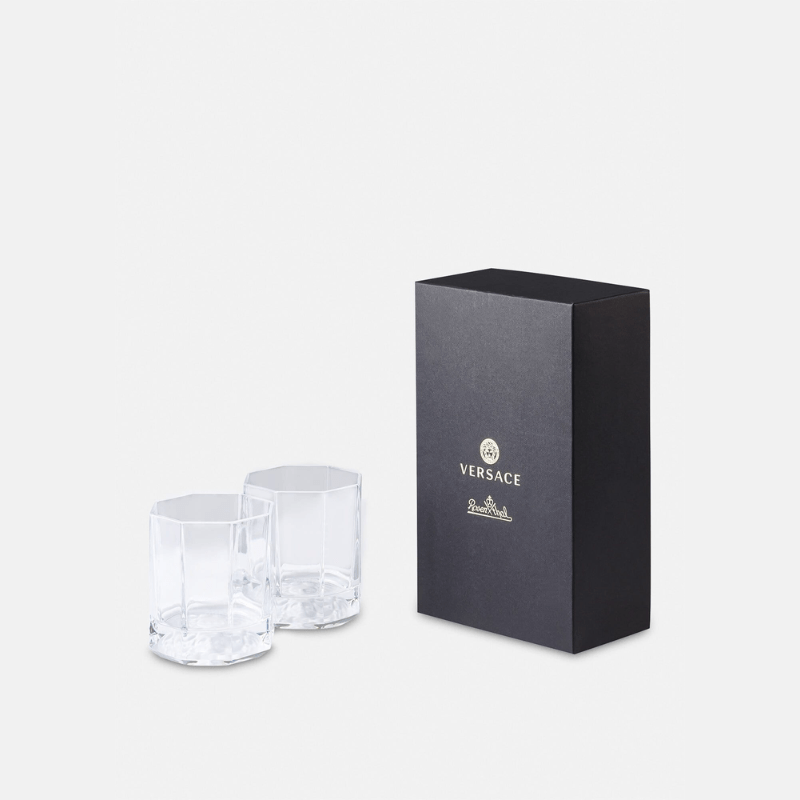 Versace Medusa Lumiére Set 2 Whiskey Glasses