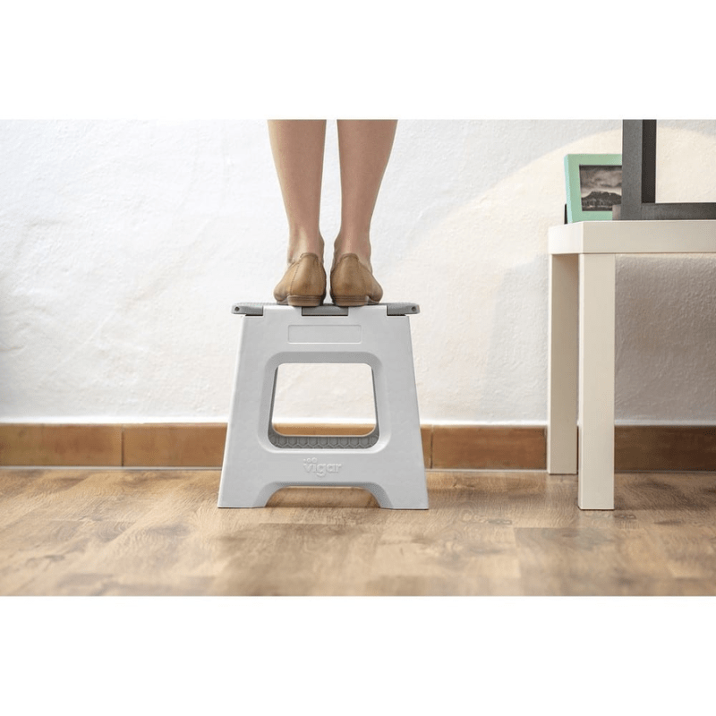 Vigar Compact Grey Foldable Stool 32cm