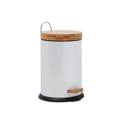 White Magic Eco Basics Rubbish Bin 3L White