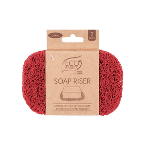 White Magic Eco Basics Soap Riser Coral 2-Pack