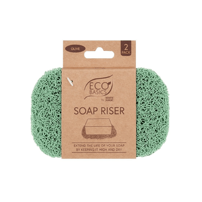 White Magic Eco Basics Soap Riser Olive 2-Pack