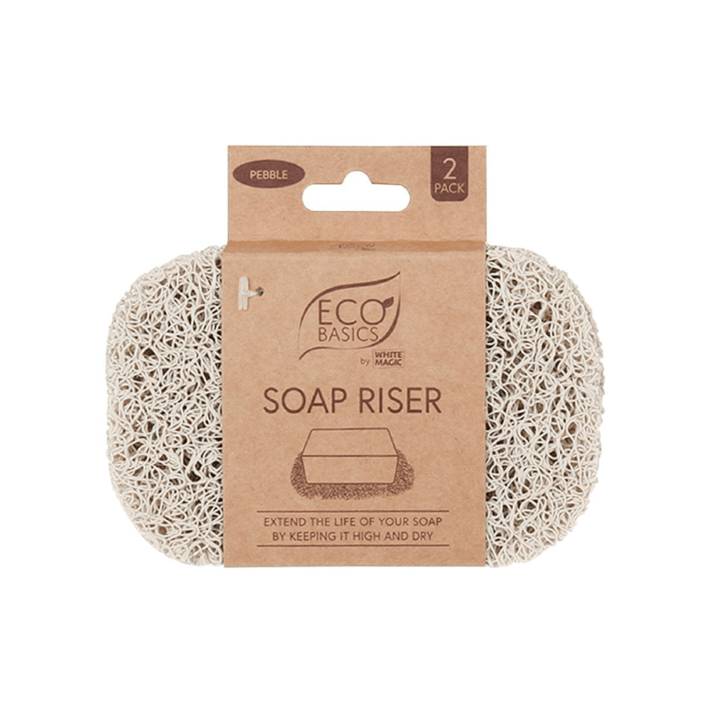 White Magic Eco Basics Soap Riser Pebble 2-Pack