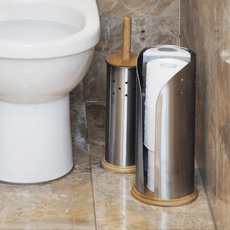 White Magic Eco Basics Toilet Roll Holder Stainless Steel