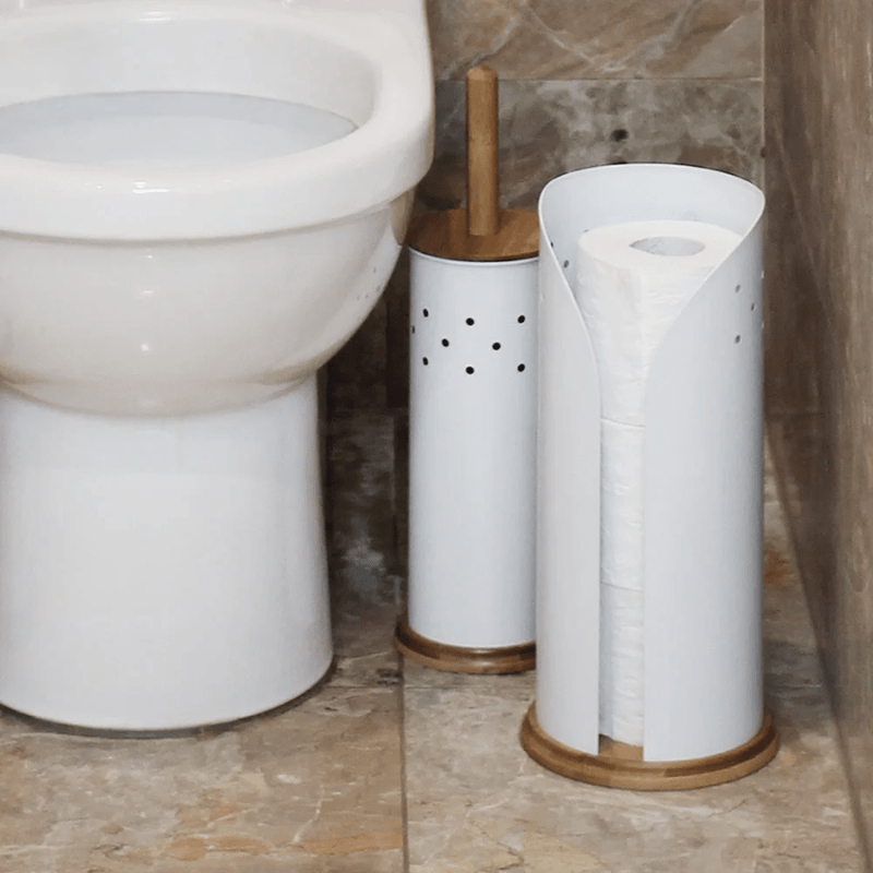 White Magic Eco Basics Toilet Roll Holder White