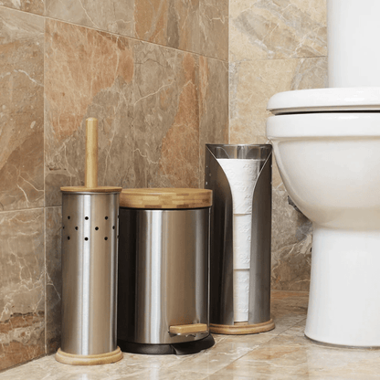 White Magic Eco Basics Toilet Set Stainless Steel The Homestore Auckland