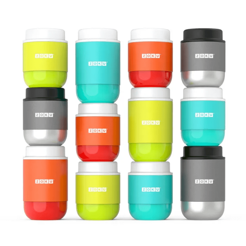 ZOKU Neat Stack Food Jar 465ml Stainless Steel The Homestore Auckland